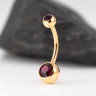 Банан Голд с 2 кристаллами 1.6 сталь