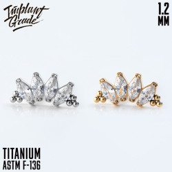 Накрутка NEW 4K Marquise Bead IG 1.2 мм титан