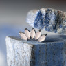 Накрутка-кластер 5K Marquise Natural Stone IG 1.2 мм титан 