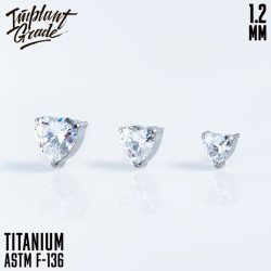 Накрутка Crystal Heart IG 1.2 мм титан 