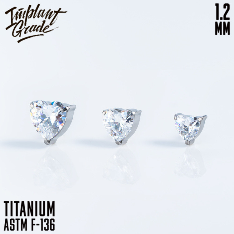 Накрутка Crystal Heart IG 1.2 мм титан 