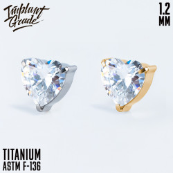 Накрутка Crystal Heart IG 1.2 мм титан 