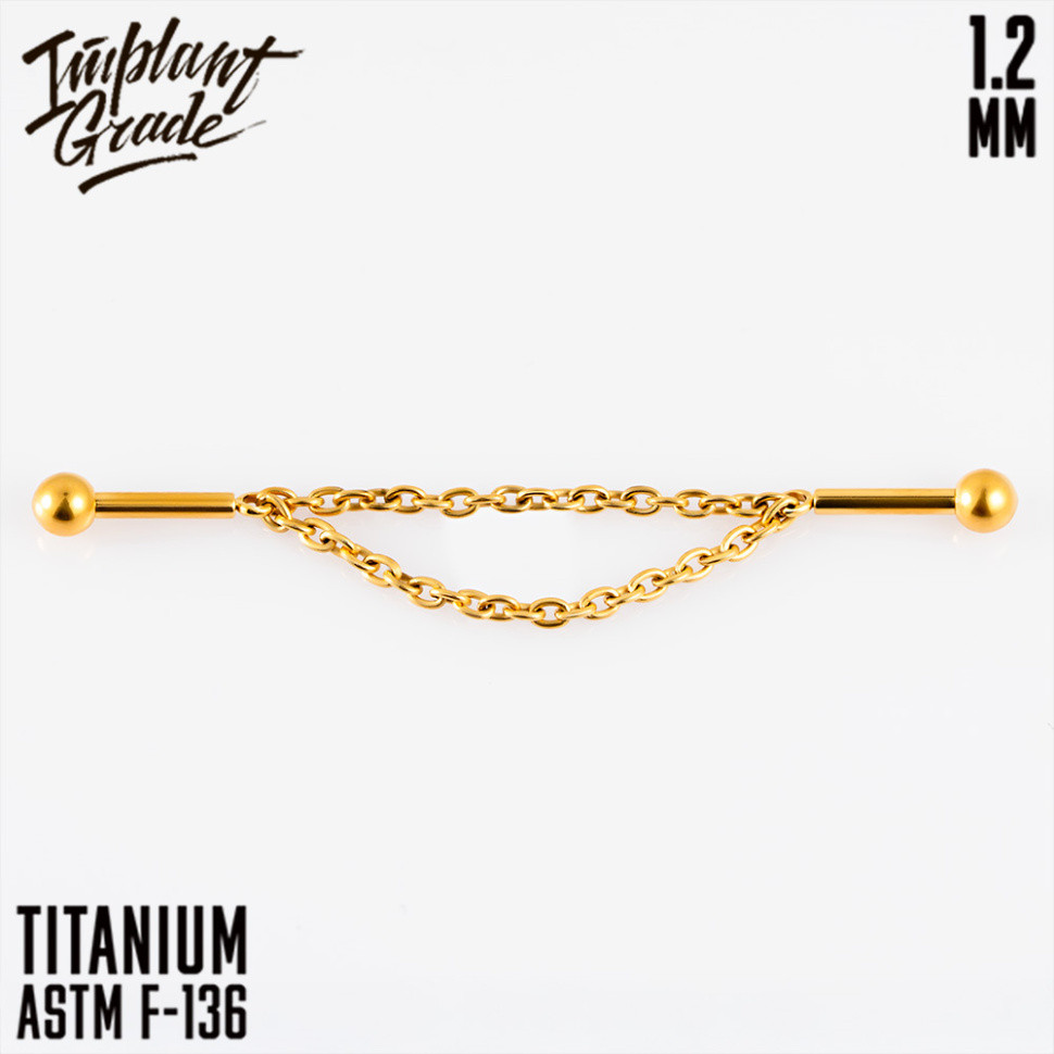 Лабрет Classic Chain IG 1.2 мм титан 