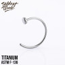 Кольцо в нос Т IG титан