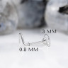 Улитка с кристаллом 3 мм 0.8 мм сталь