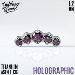 Накрутка-кластер 5K Vol.3 Holographic IG 1.2 мм титан