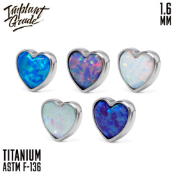 Накрутка Heart Opal IG 1.6 мм титан 