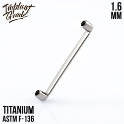 Имплантационная штанга IG 1.6 мм титан