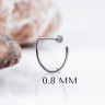 Кольцо в нос D-ring IG титан