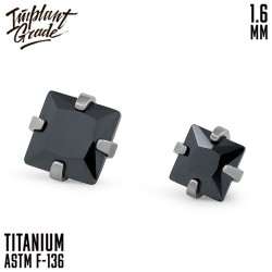 Накрутка square black IG 1.6 мм титан
