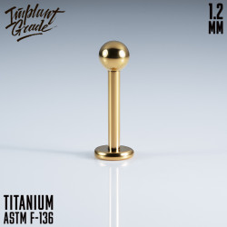 Лабрет Gold IG 1.2 титан+PVD 