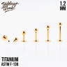 Лабрет Gold IG 1.2 титан+PVD 