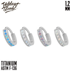 Кольцо-кликер Luxe Opal IG 1.2 мм титан