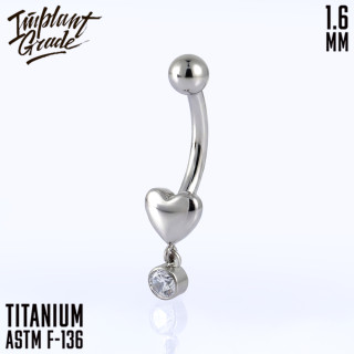 Банан Pendant Heart IG 1.6 мм титан