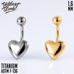 Банан Simple Heart IG 1.6 мм титан