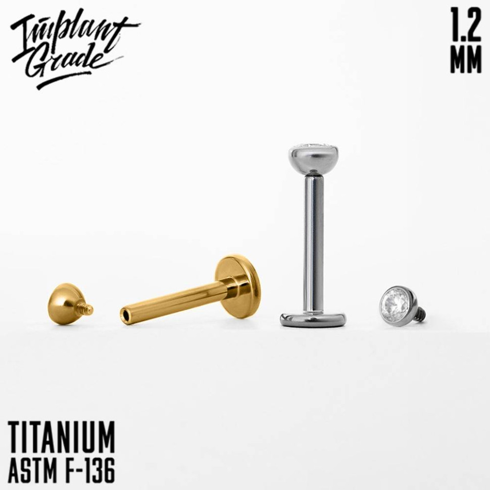 Лабрет Flat IG 1.2 титан