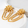 Серьги Chain Flower сталь