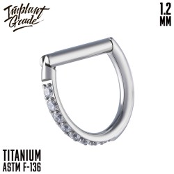 Кольцо-кликер D-ring IG 1.2 мм титан