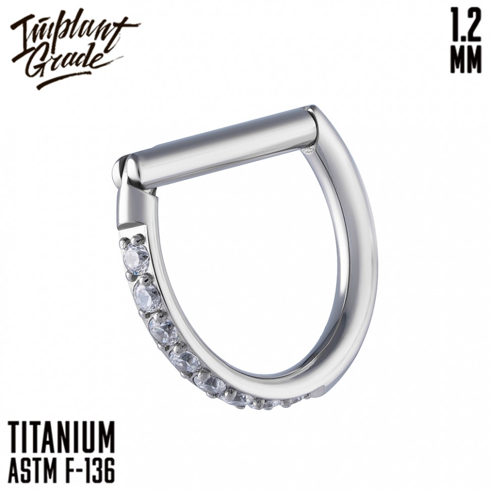 Кольцо-кликер D-ring IG 1.2 мм титан