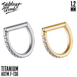 Кольцо-кликер D-ring IG 1.2 мм титан