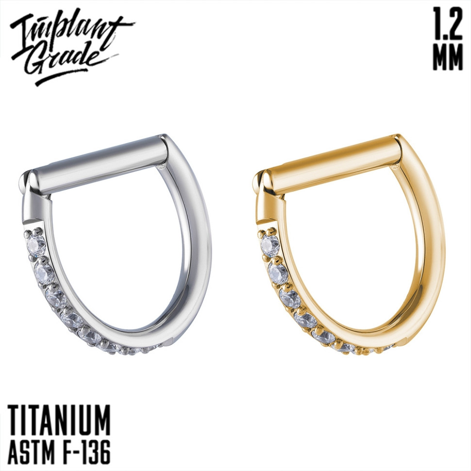 Кольцо-кликер D-ring IG 1.2 мм титан