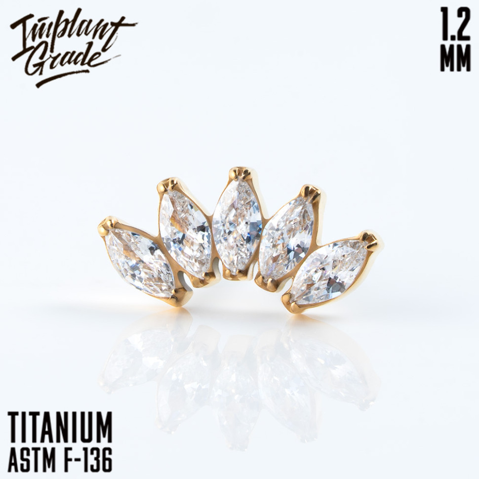 Накрутка NEW 5K Marquise IG 1.2 мм титан 