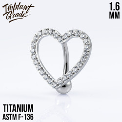 Банан Обратный Heart IG 1.6 мм титан