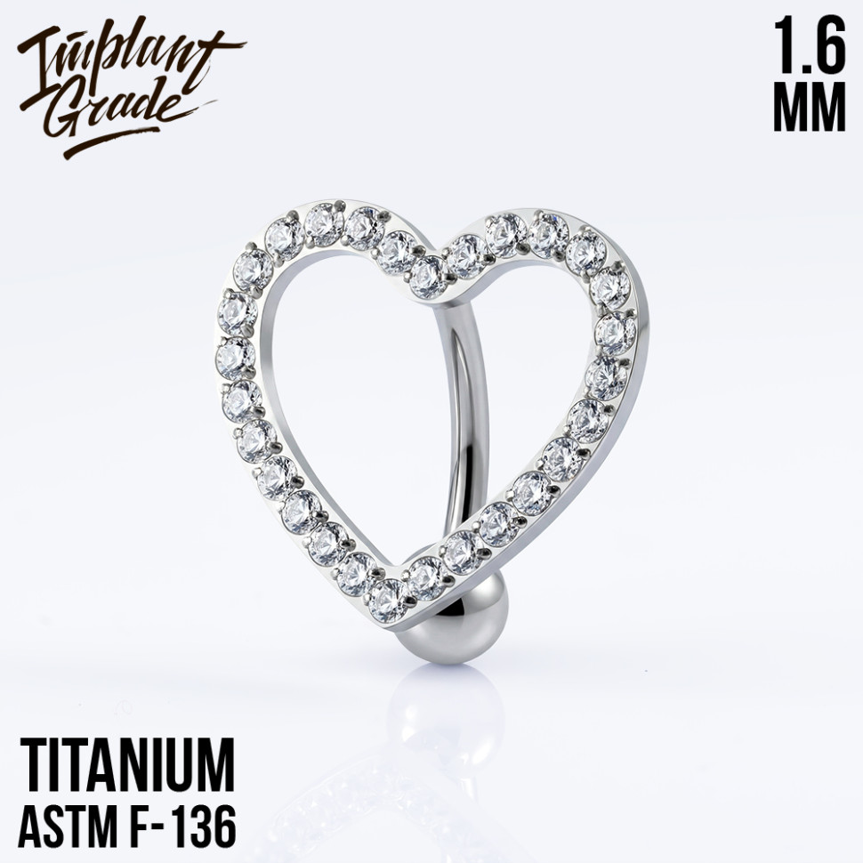 Банан Обратный Heart IG 1.6 мм титан