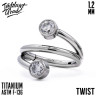Кольцо-кликер Twist IG 1.2 мм титан