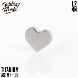 Накрутка Heart mini IG 1.2 мм титан 