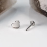 Лабрет 3D Heart Сталь 