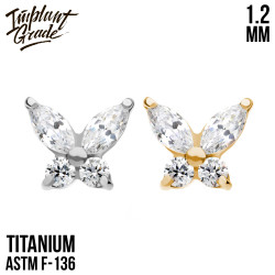 Накрутка Crystal Butterfly IG 1.2 мм титан