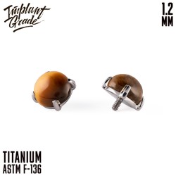 Накрутка Hemi Tiger Eye IG 1.2 мм титан