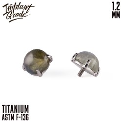 Накрутка Hemi Labradorite IG 1.2 мм титан