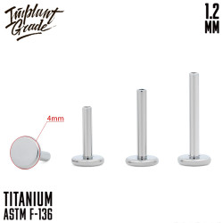 Ножка лабрета IG 1.2 мм титан 