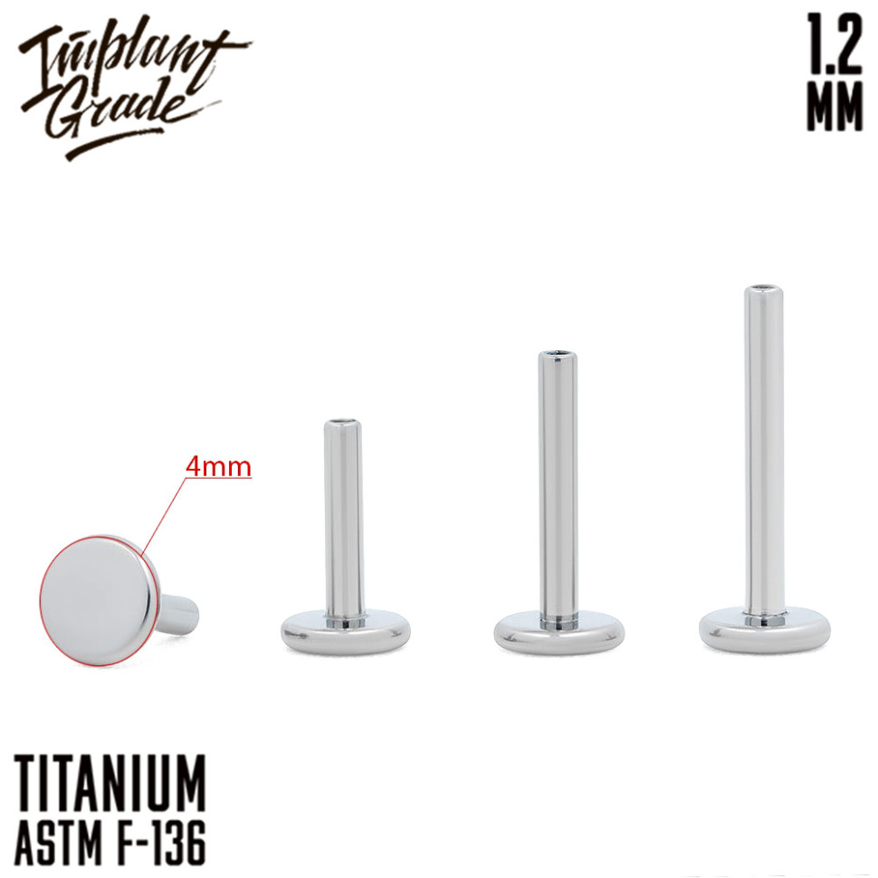Ножка лабрета IG 1.2 мм титан 