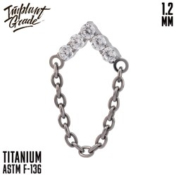Накрутка с цепочкой Triangle Chain IG 1.2 мм титан