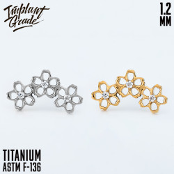 Накрутка Hollow 3 Flowers IG 1.2 мм титан