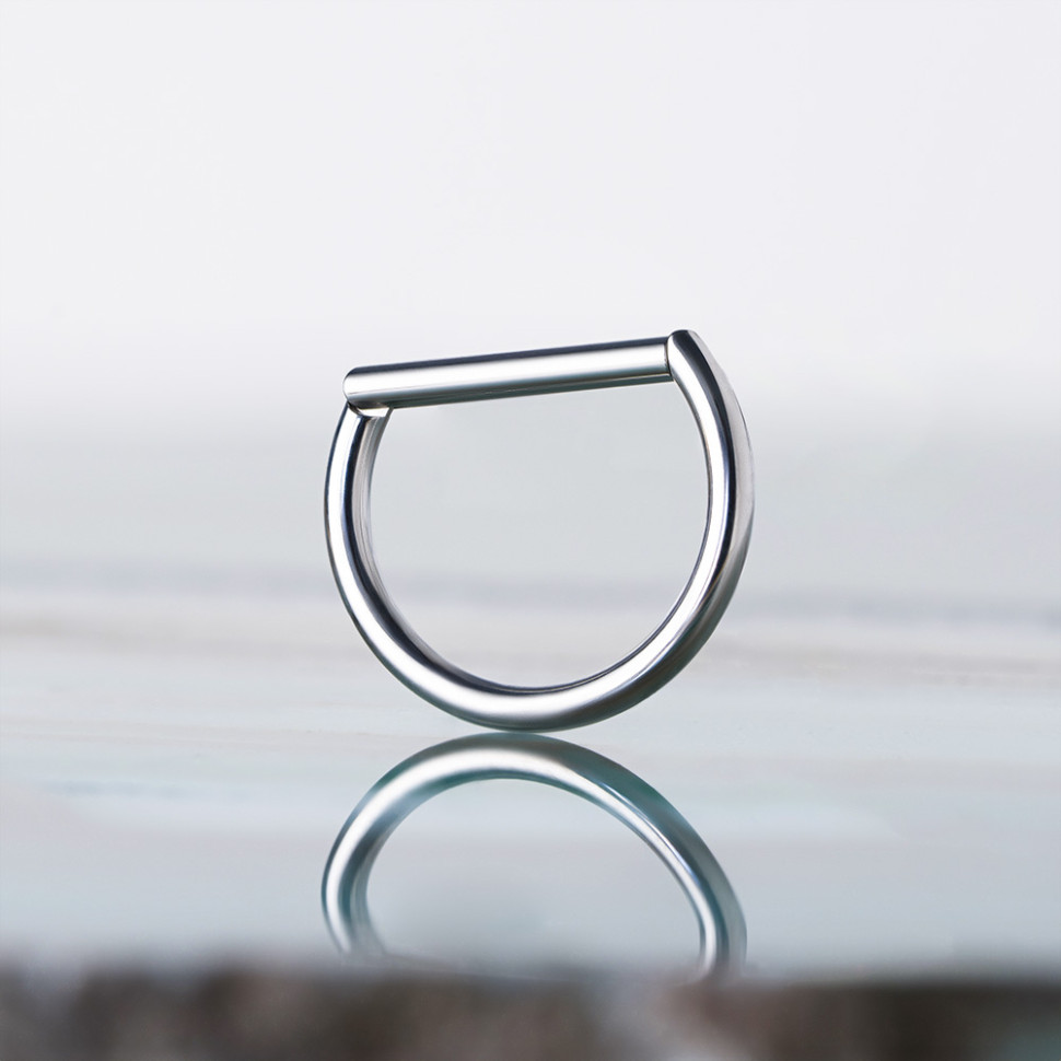 Кольцо-кликер D-ring Simple IG 1.2 мм титан