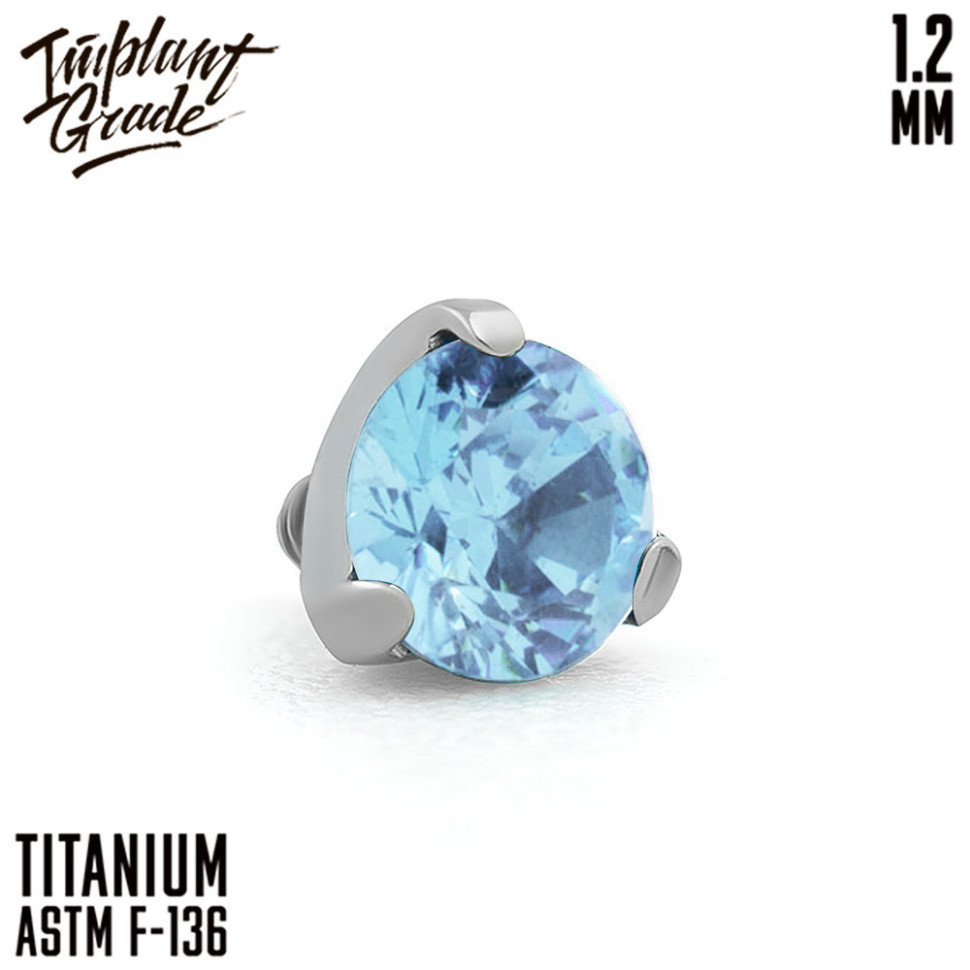 Накрутка Фианит Spinel IG 1.2 мм титан