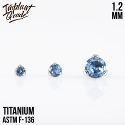 Накрутка Фианит Spinel IG 1.2 мм титан