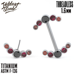 Штанга для груди CZ Безрезьбовая IG 1.6 мм титан