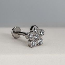 Лабрет Flower 1.2 мм Сталь