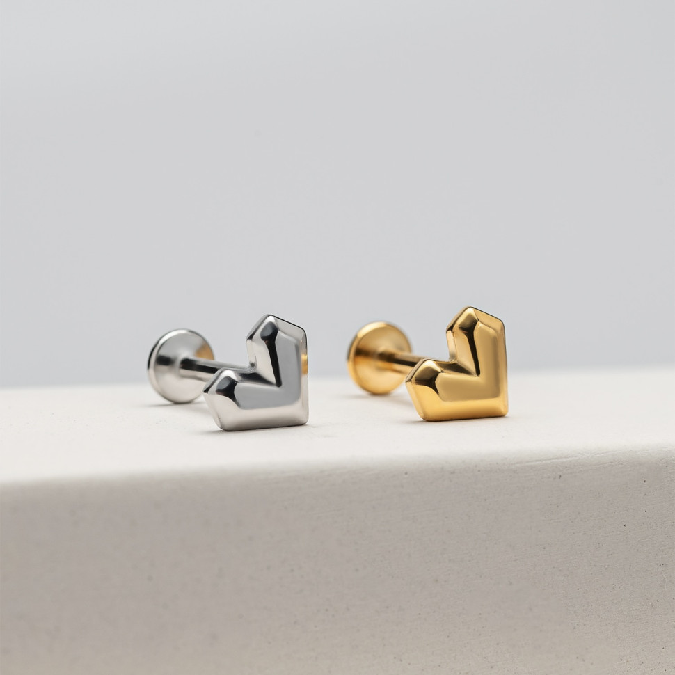 Лабрет Cutted Heart 1.2 мм сталь 