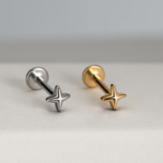 Лабрет 4-end Star 1.2 мм Сталь