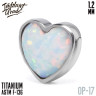 Накрутка Heart Opal IG 1.2 мм титан 