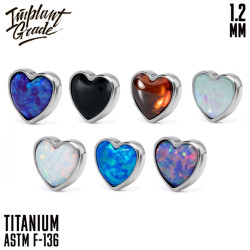 Накрутка Heart Opal IG 1.2 мм титан 