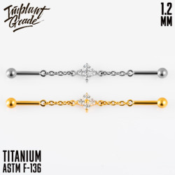 Лабрет Mily Chain IG 1.2 мм титан