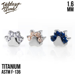 Накрутка Paw Crystal IG 1.6 мм титан