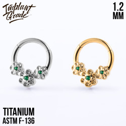 Кольцо-кликер Flower IG 1.2 мм титан